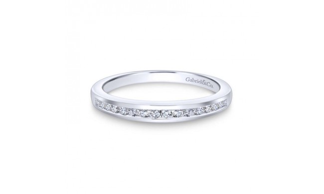 Gabriel & Co. 14k White Gold Contemporary Anniversary Wedding Band