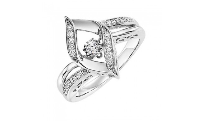 Gems One Silver Diamond (1/6Ctw) Ring