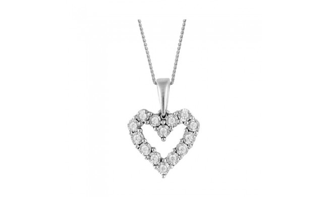 Gems One Silver Diamond (1/10 Ctw) Pendant