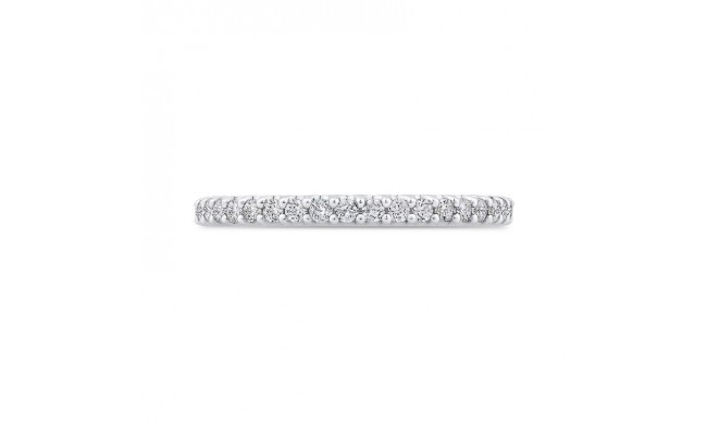 Shah Luxury 14K White Gold Half-Eternity Diamond Wedding Band