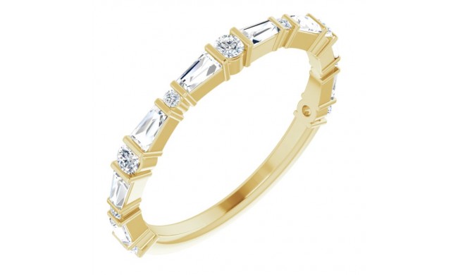 14K Yellow 1/2 CTW Diamond Anniversary Band