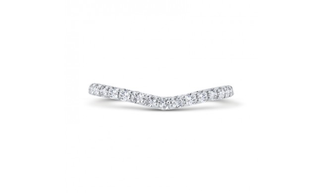 Shah Luxury 14K White Gold Half Run Diamond Wedding Band
