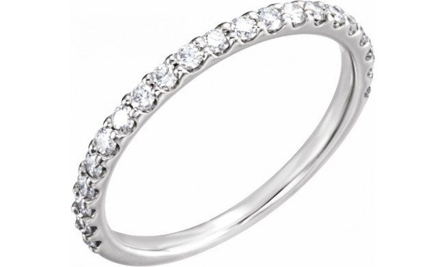 14K White 3/8 CTW Diamond Band