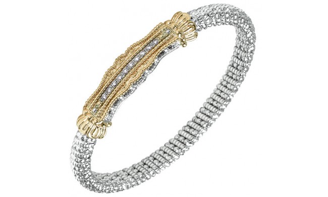 Alwand Vahan 6mm 14k Gold & Sterling Silver Diamond Bracelet