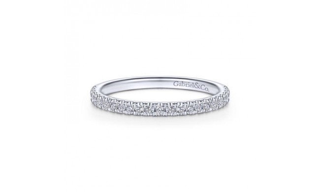 Gabriel & Co. 14k White Gold Contemporary Anniversary Wedding Band