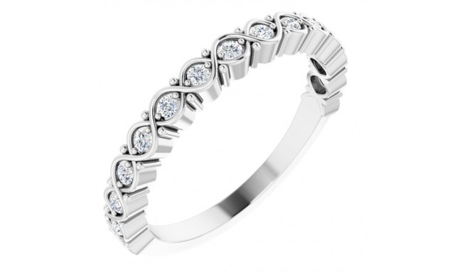 14K White 1/6 TW Diamond Anniversary Band