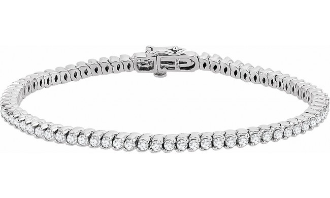 14K White 2 3/4 CTW Diamond 7 Line Bracelet