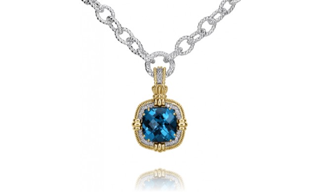 Vahan 14k Gold & Sterling Silver London Blue Topaz Pendant