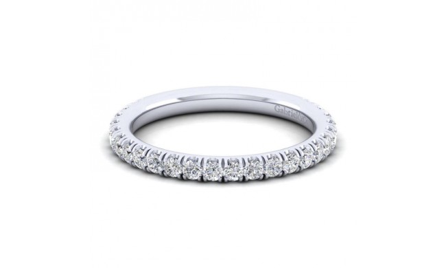 Gabriel & Co. 14k White Gold Contemporary Anniversary Wedding Band