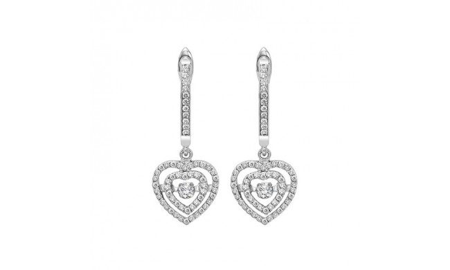 Gems One 14KT White Gold & Diamond Rhythm Of Love Fashion Earrings   - 1/2 ctw
