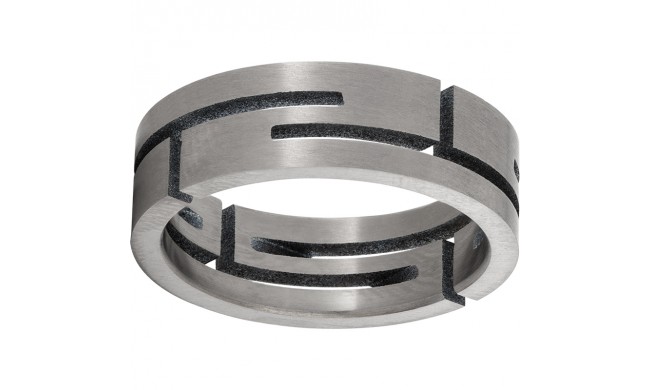 Titanium Flat Band with Cutout Design