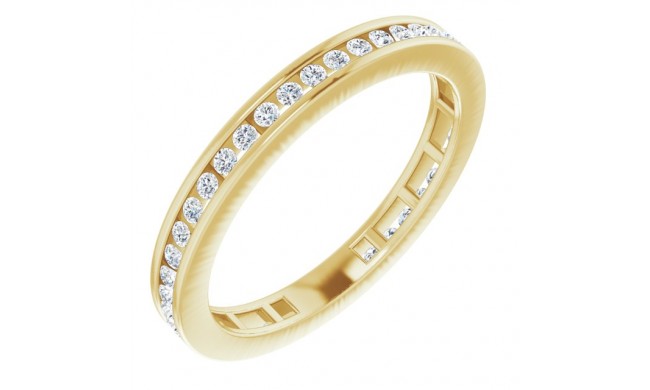 14K Yellow 3/8 CTW Diamond Stackable Ring