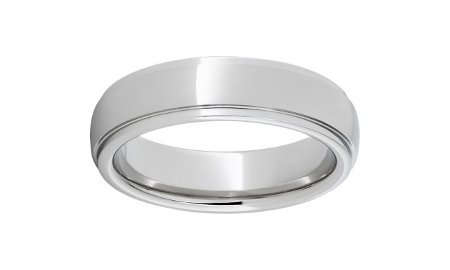 Serinium Domed Band with Grooved Edge and Polished Finish