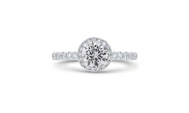 Shah Luxury 18K White Gold Diamond Engagement Ring (Semi-Mount)