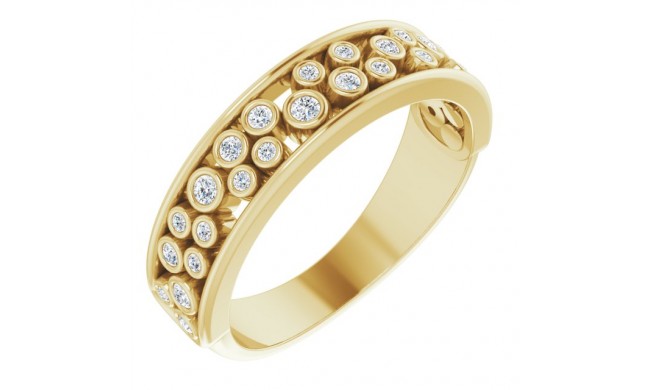 14K Yellow 1/5 CTW Diamond Anniversary Band