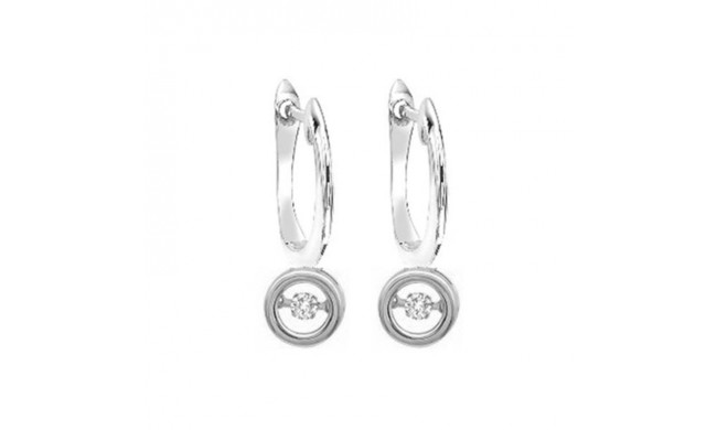 Gems One 10KT White Gold & Diamond Rhythm Of Love Fashion Earrings  - 1/10 ctw