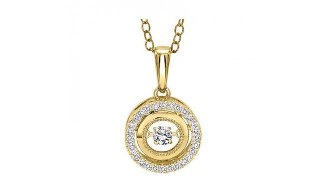 Gems One 14KT Yellow Gold & Diamond Rhythm Of Love Neckwear Pendant  - 1/6 ctw