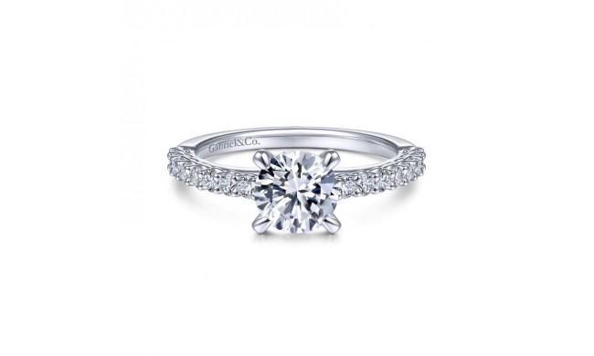 Gabriel & Co. 14k White Gold Classic Straight Engagement Ring