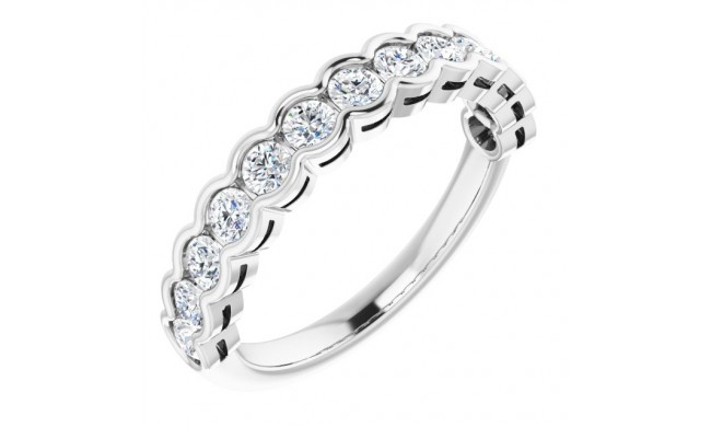 14K White 3/4 CTW Diamond Anniversary Band