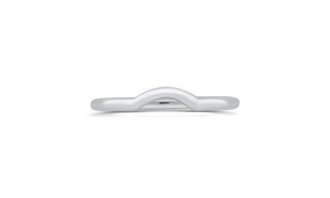 Shah Luxury 14K White Gold Plain Wedding Band