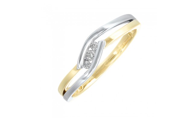 Gems One 10Kt White Yellow Gold Diamond (1/20 Ctw) Ring