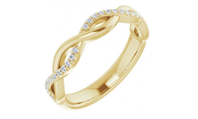 14K Yellow 1/8 CTW Diamond Anniversary Band