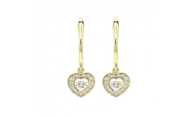 Gems One 14KT Yellow Gold & Diamond Rhythm Of Love Fashion Earrings  - 1/4 ctw