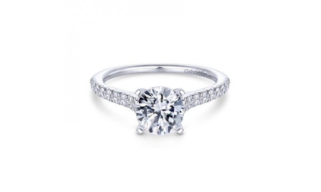 Gabriel & Co. 14k White Gold Contemporary Straight Engagement Ring