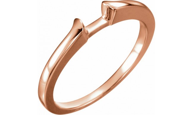14K Rose Band for 4.6 mm Round Ring