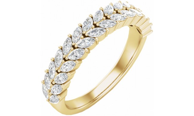 14K Yellow 7/8 CTW Diamond Anniversary Band