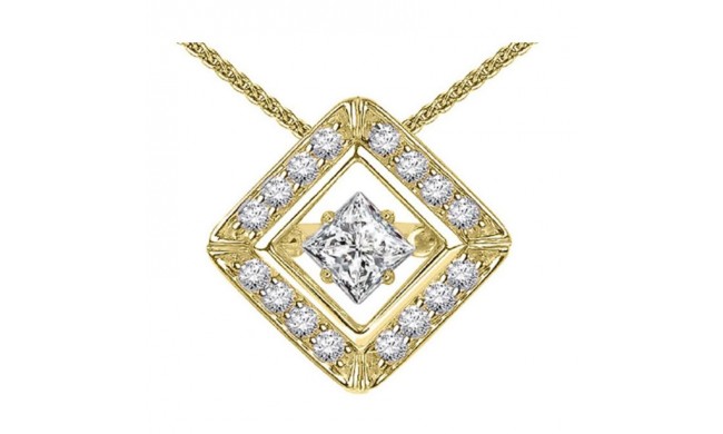 Gems One 14KT Yellow Gold & Diamond Rhythm Of Love Neckwear Pendant  - 3/4 ctw