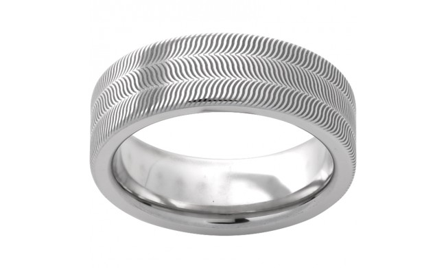Serinium Pipe Cut Band with Illusion Laser Engraving