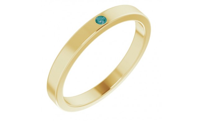 14K Yellow Alexandrite Stackable Family Ring