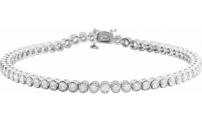 14K White 6 CTW Diamond Line 7.25 Bracelet