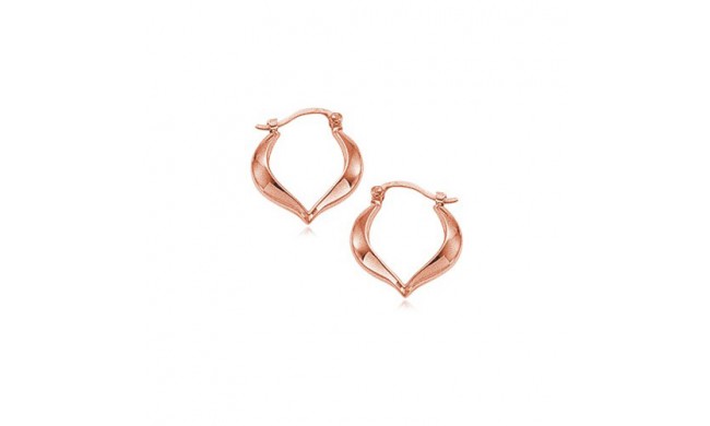 Carla 14K Rose Gold Small Heart Shaped Hoop Earrings