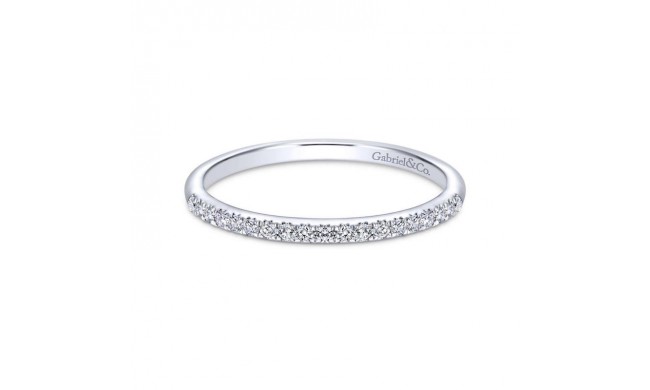 Gabriel & Co. 14k White Gold Contemporary Anniversary Wedding Band