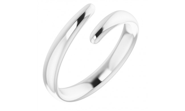 14K White Bypass Ring