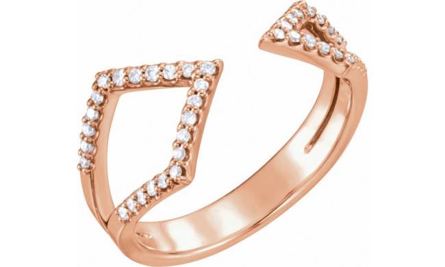 14K Rose 1/5 CTW Diamond Geometric Ring