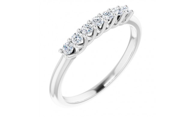 14K White 1/5 CTW Diamond Anniversary Band