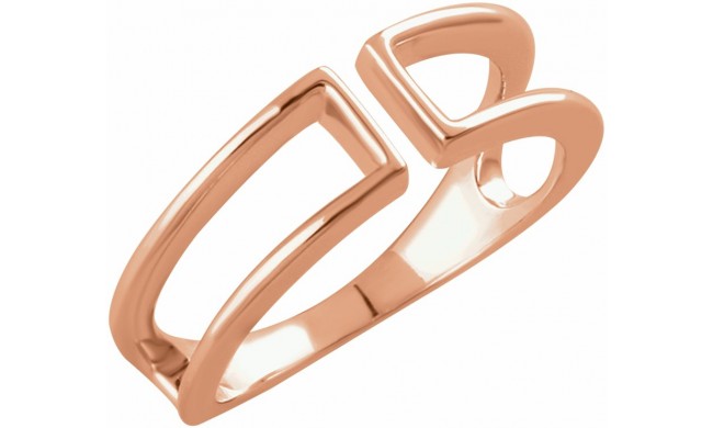 14K Rose Negative Space Ring