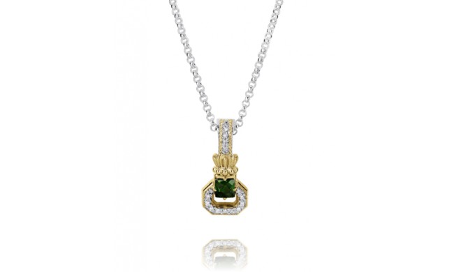 Vahan 14k Gold & Sterling Silver Chrome Diopside Pendant