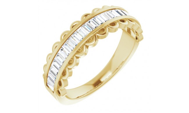14K Yellow 5/8 CTW Diamond Channel-Set Anniversary Band