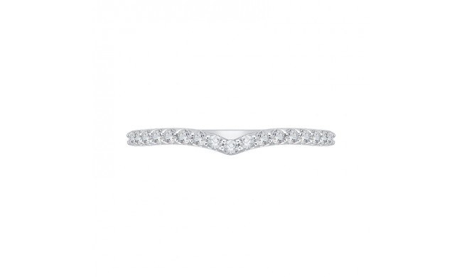 Shah Luxury 14K White Gold Round Diamond Wedding Band