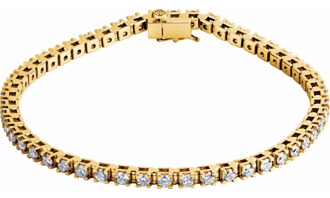 14K Yellow 3 1/2 CTW Diamond Line 7 1/4 Bracelet