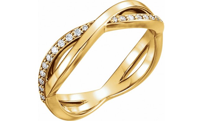 14K Yellow 1/5 CTW  Diamond Infinity-Inspired Ring