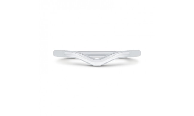 Shah Luxury 14K White Gold Plain Wedding Band