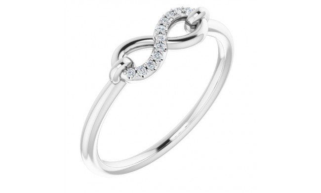 14K White .04 CTW Diamond Infinity-Inspired Ring