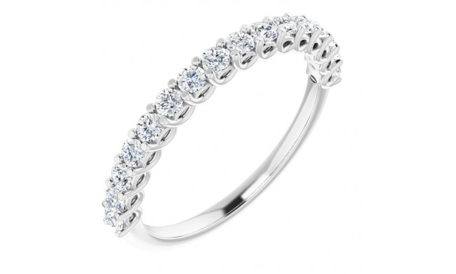 14K White 1/2 CTW Diamond Anniversary Band
