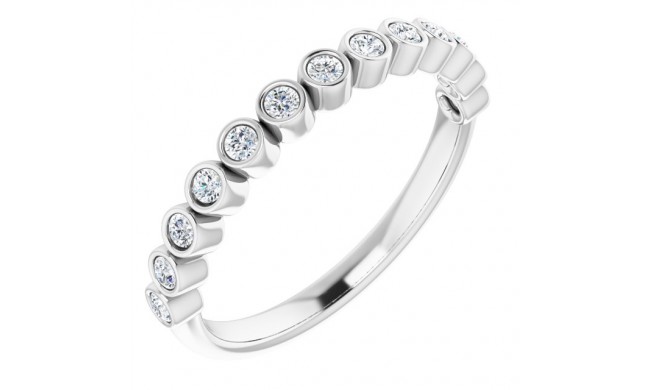 14K White 1/4 CTW Diamond Ring