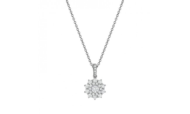 Henri Daussi White Platinum Diamond Pendant